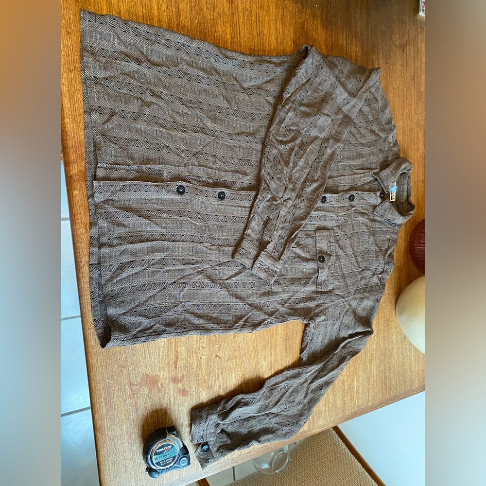 Pattern retro vintage viscose shirt